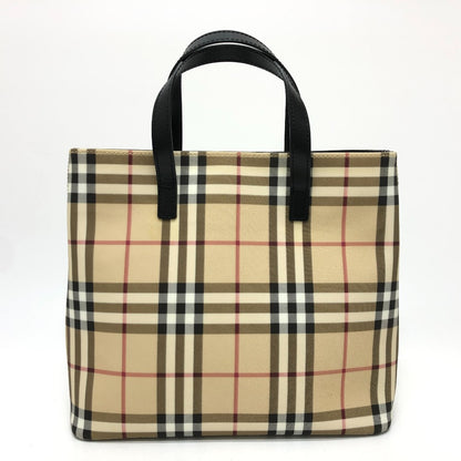 BURBERRY Handbag PVC / Leather beige check