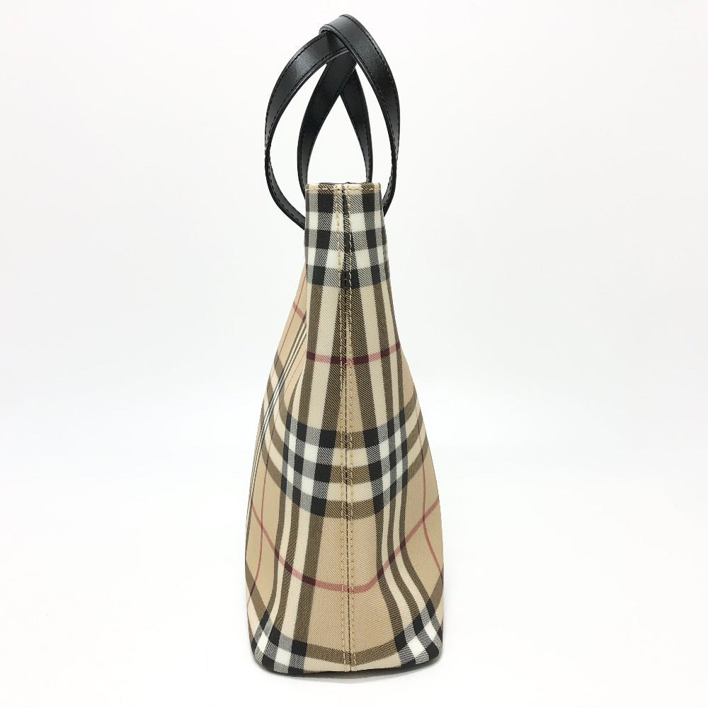 BURBERRY Handbag PVC / Leather beige check