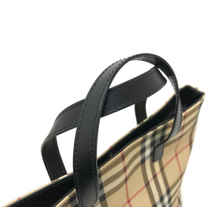 BURBERRY Handbag PVC / Leather beige check