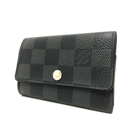 LOUIS VUITTON Key case Key holder  N62662 Damier Grafitto Canvas black Damier Grafitte Multicles6
