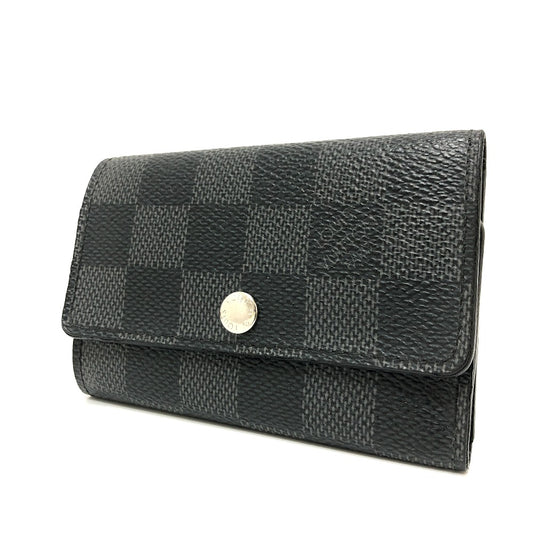 LOUIS VUITTON Key case Key holder  N62662 Damier Grafitto Canvas black Damier Grafitte Multicles6