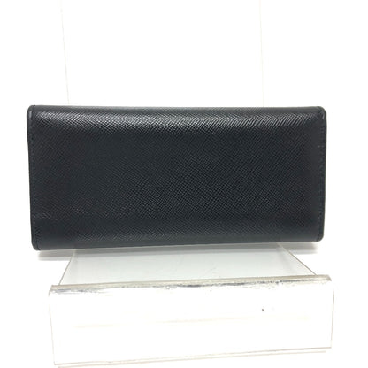 PRADA Key case Key holder  M26U saffiano leather black Triangle Plate