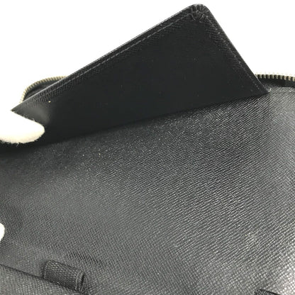 LOUIS VUITTON Long Wallet Purse N63077 Damier Grafitto Canvas black Damier Zippy Organizer mens Used Authentic
