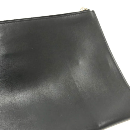 DIOR HOMME Clutch bag leather black Star x Rose Paint mens Used Authentic