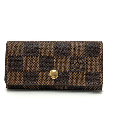 LOUIS VUITTON Key case Key holder  ‚m62631 Damier canvas Brown Multicles 4 Women Used Authentic