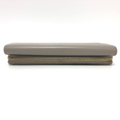 GUCCI Long Wallet Purse leather gray logo