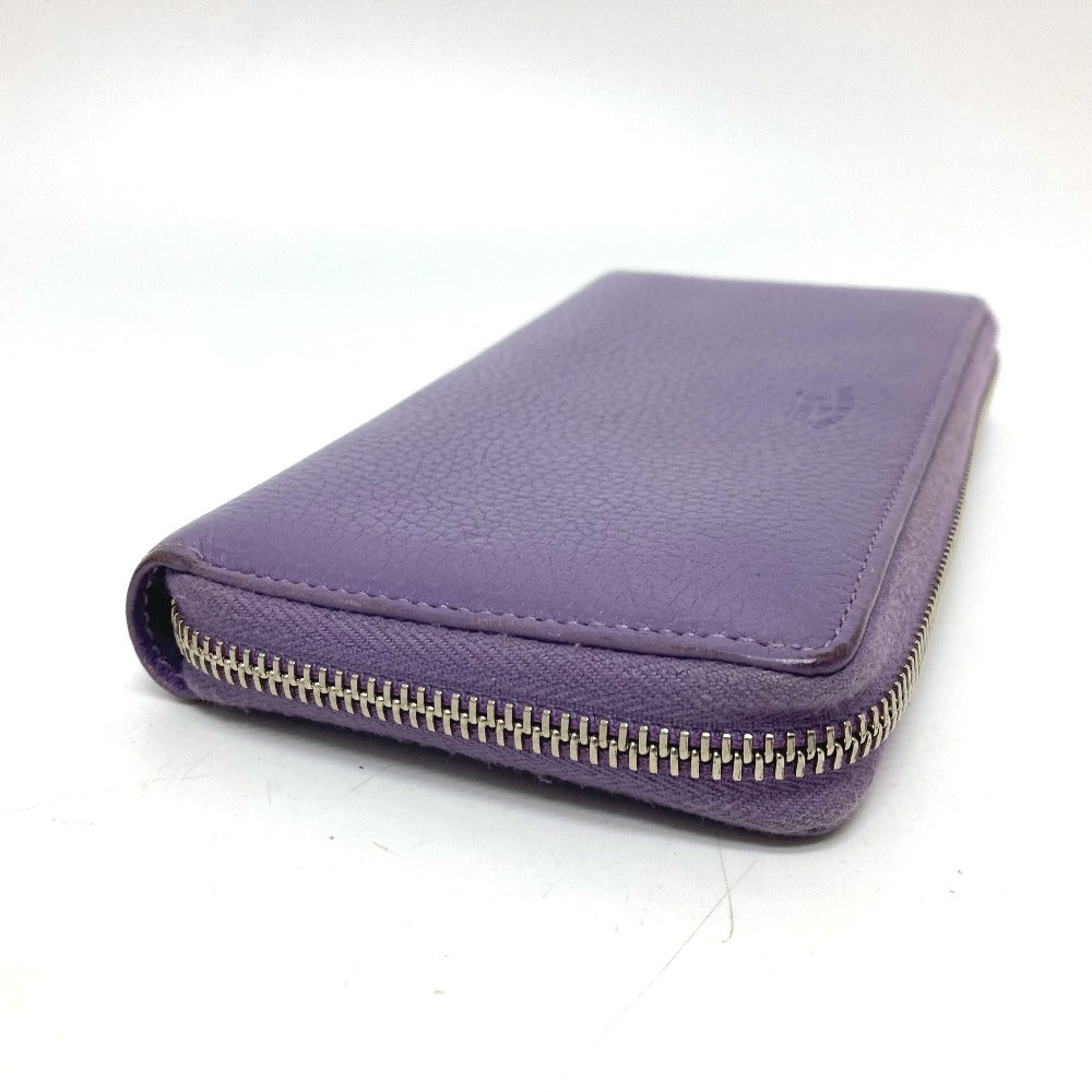 GUCCI Long Wallet Purse 307984 leather purple Bamboo tassel