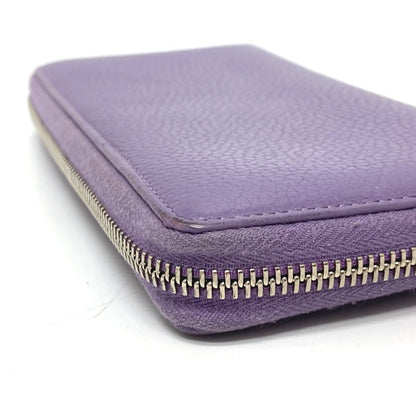 GUCCI Long Wallet Purse 307984 leather purple Bamboo tassel