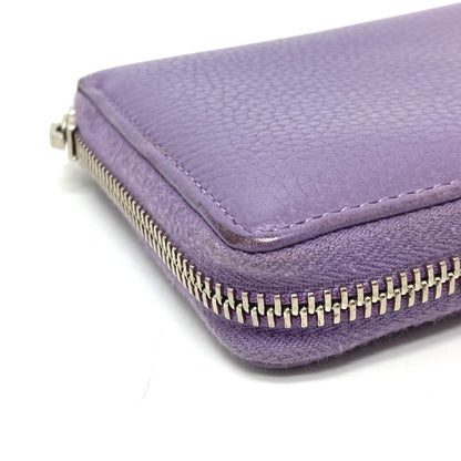 GUCCI Long Wallet Purse 307984 leather purple Bamboo tassel