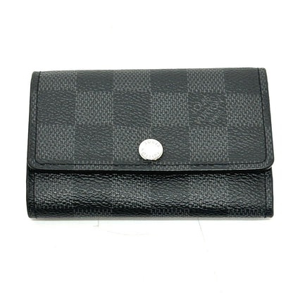 LOUIS VUITTON Key case Key holder  N62662 Damier Grafitto Canvas black Multicles6