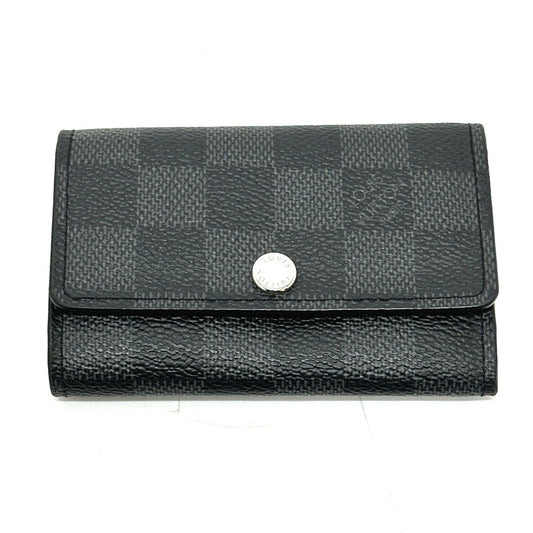 LOUIS VUITTON Key case Key holder  N62662 Damier Grafitto Canvas black Multicles6