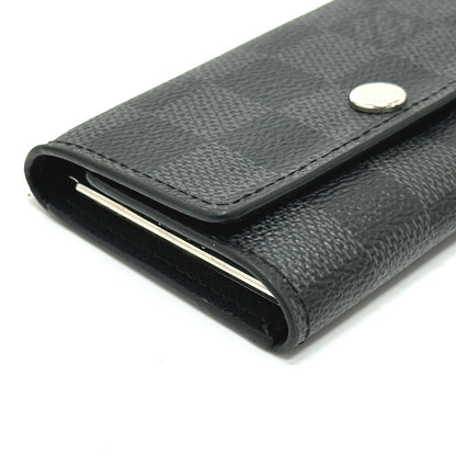 LOUIS VUITTON Key case Key holder  N62662 Damier Grafitto Canvas black Multicles6