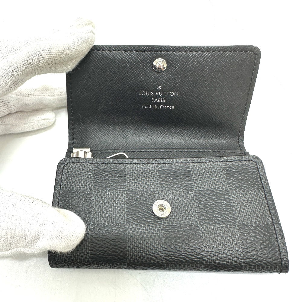 LOUIS VUITTON Key case Key holder  N62662 Damier Grafitto Canvas black Multicles6