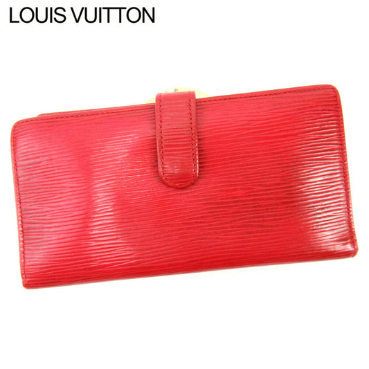 LOUIS VUITTON Bifold Wallet M63257 Red Continental Viennoiserie