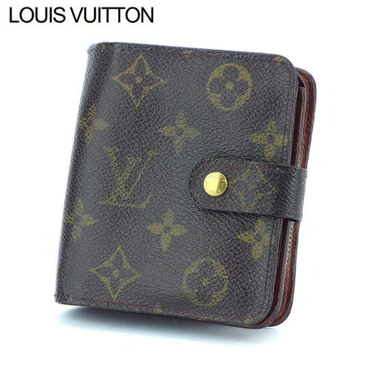 LOUIS VUITTON Bifold Wallet M61667 Brown beige gold Compact zip