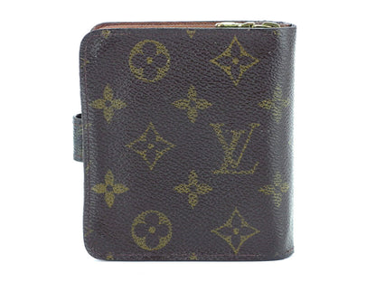 LOUIS VUITTON Bifold Wallet M61667 Brown beige gold Compact zip