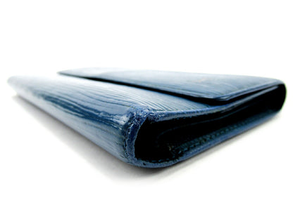 LOUIS VUITTON Long Wallet Purse M63385 blue Porte Tresor International