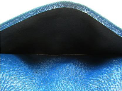 LOUIS VUITTON Long Wallet Purse M63385 blue Porte Tresor International