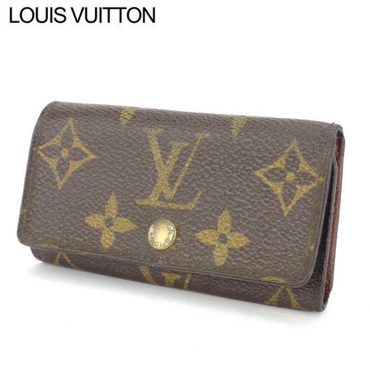 LOUIS VUITTON Key case Key holder M62631 Brown beige gold Multicles4