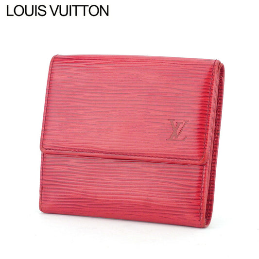 LOUIS VUITTON Bifold Wallet M63487 Red Porte Monnaie Billets Cartes Credit