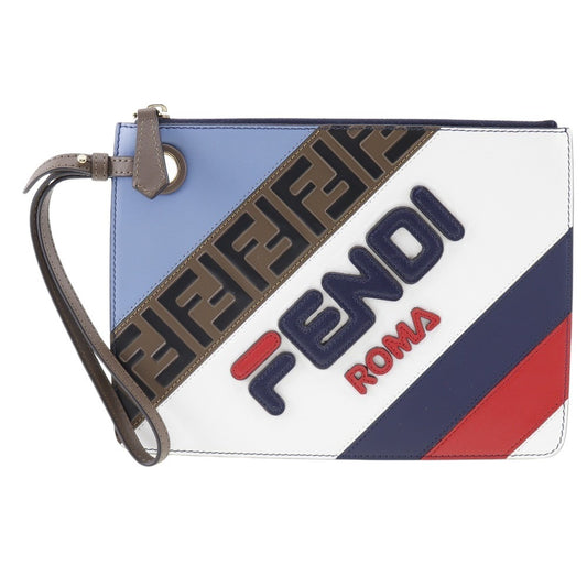 FENDI Clutch bag 8BS020 leather blue FILA collaboration Fendi Mania