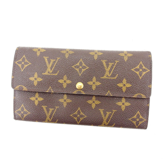 LOUIS VUITTON Long Wallet Purse M61725 Brown Pochette Porto MonÃ©credi