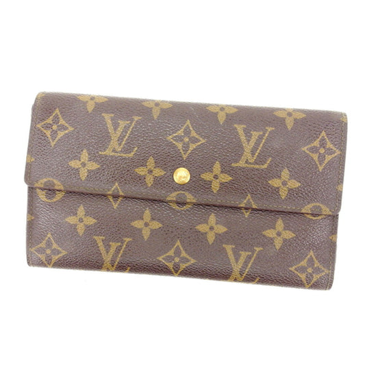 LOUIS VUITTON Tri-fold wallet M61217 Brown Porte Tresor International