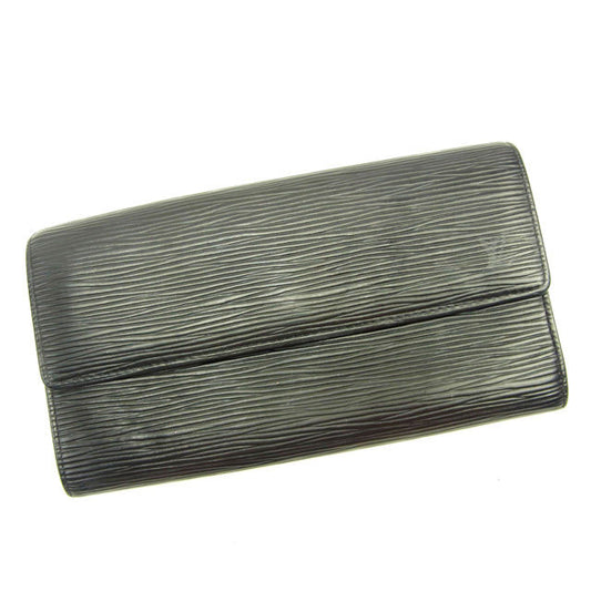 LOUIS VUITTON Long Wallet Purse M63592 black Pochette Porto MonÃ©credi