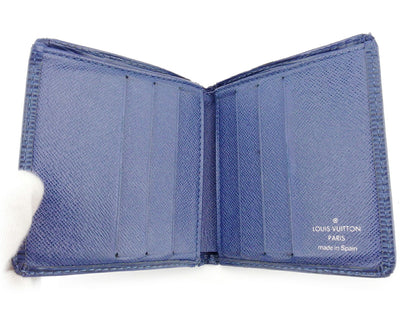 LOUIS VUITTON Bill Compartment M6331G blue Porte Billets6Cartes Crdit