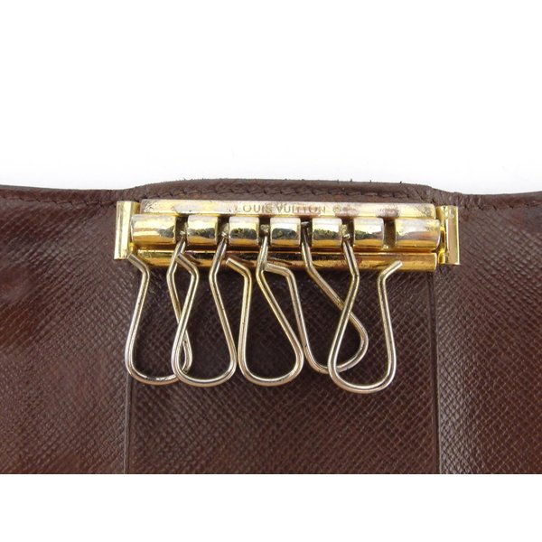 LOUIS VUITTON Key case Key holder N62630 Brown beige gold Multicles6