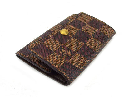LOUIS VUITTON Key case Key holder N62630 Brown beige gold Multicles6
