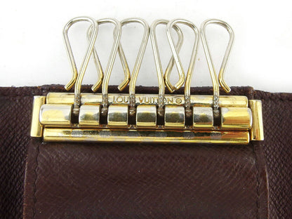 LOUIS VUITTON Key case Key holder N62630 Brown beige gold Multicles6