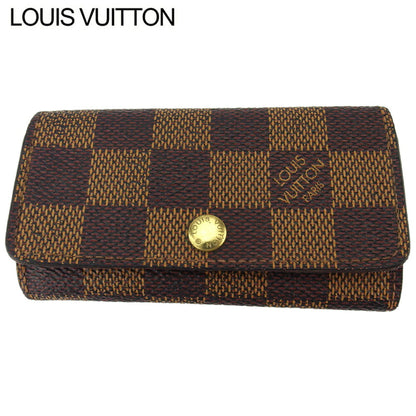 LOUIS VUITTON Key case Key holder N62631 Brown beige gold Multicles4