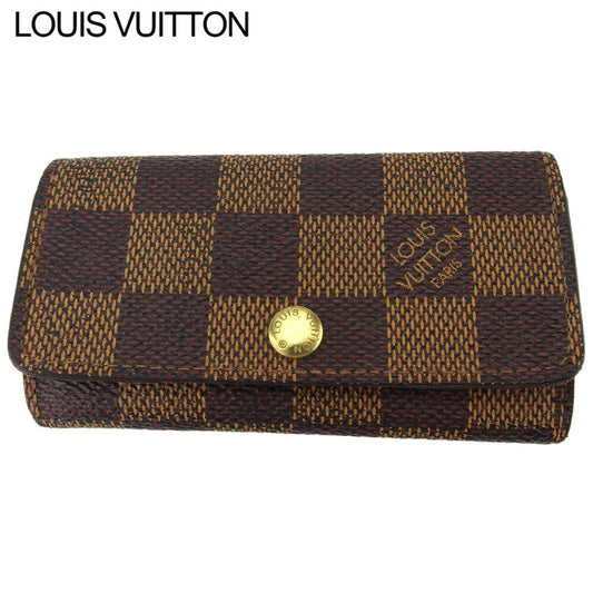 LOUIS VUITTON Key case Key holder N62631 Brown beige gold Multicles4