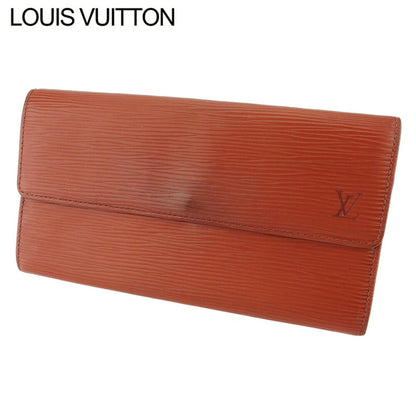 LOUIS VUITTON Long Wallet Purse M63573 Brown gold Pochette Porto MonÃ©credi