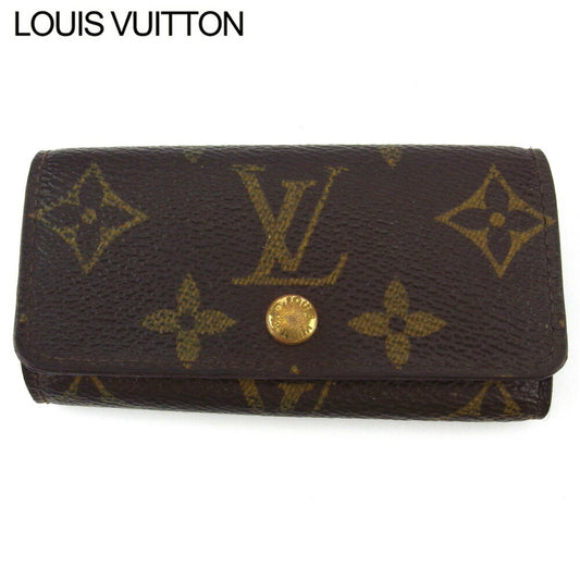LOUIS VUITTON Key case Key holder M62631 Brown beige gold Multicles4