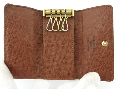 LOUIS VUITTON Key case Key holder M62631 Brown beige gold Multicles4