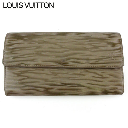 LOUIS VUITTON Long Wallet Purse M6357C Gray Brown Silver Pochette Porto MonÃ©credi