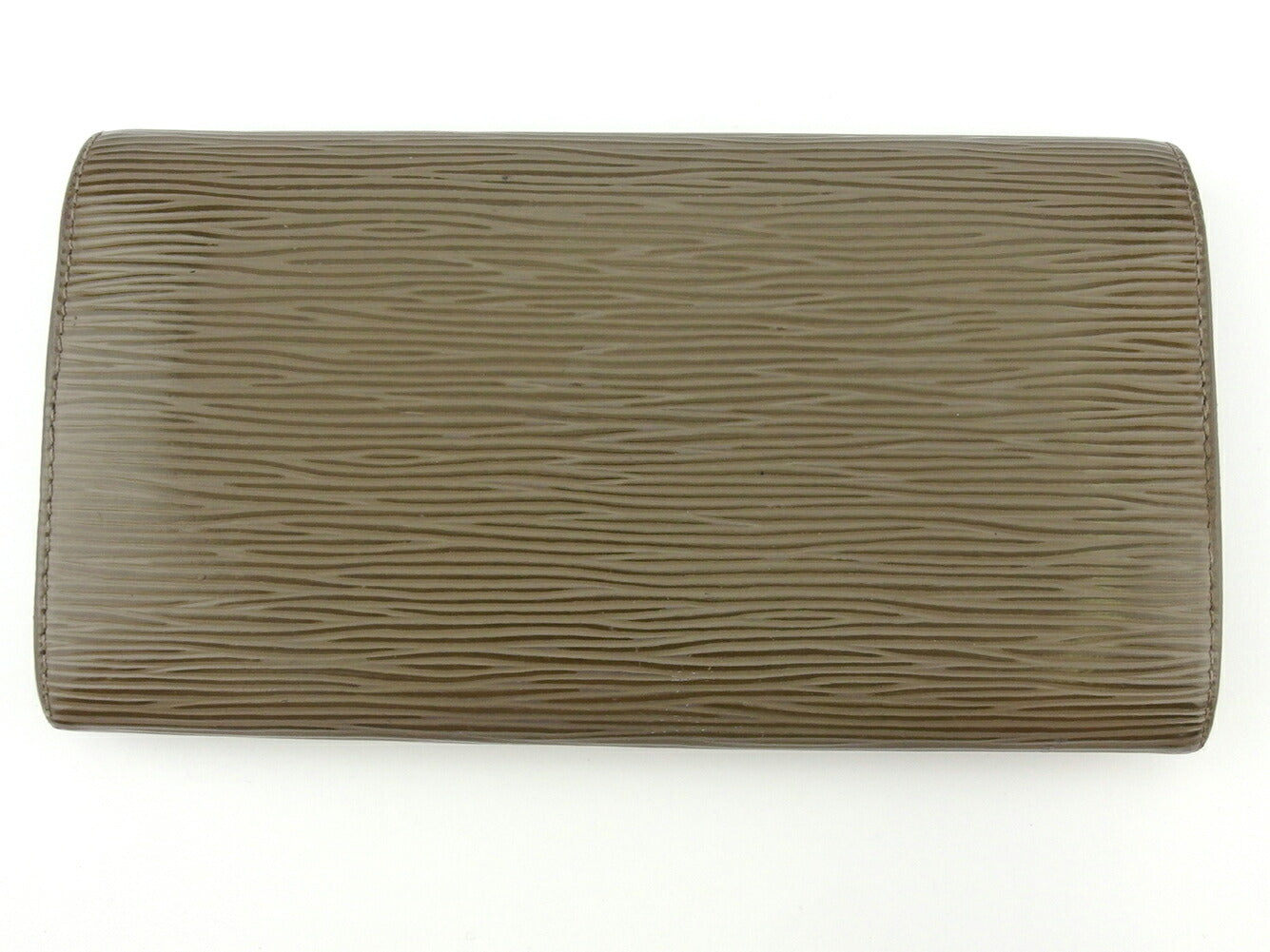LOUIS VUITTON Long Wallet Purse M6357C Gray Brown Silver Pochette Porto MonÃ©credi