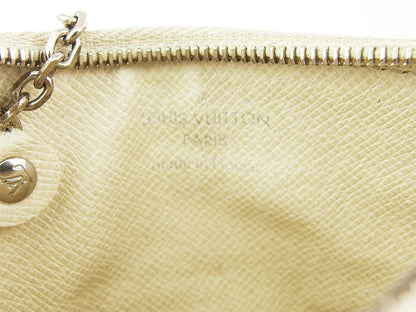 LOUIS VUITTON Coin case M6660J Epi Leather white Pochette Crewe NM