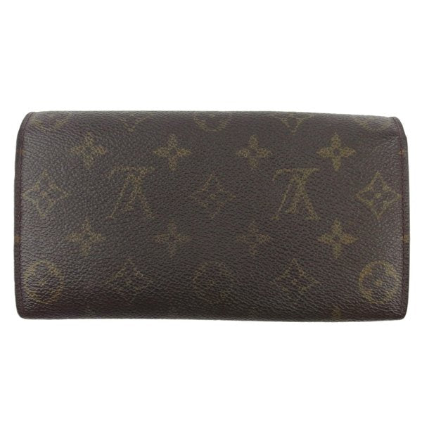 LOUIS VUITTON Long Wallet Purse M61725 Brown beige gold Pochette Porto MonÃ©credi