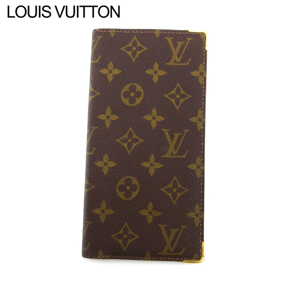 LOUIS VUITTON Bill Compartment No.254 Brown beige gold vintage
