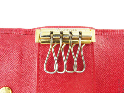 LOUIS VUITTON Key case Key holder M63827 Red gold Multicles4