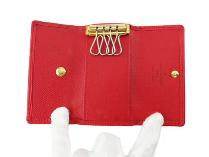 LOUIS VUITTON Key case Key holder M63827 Red gold Multicles4