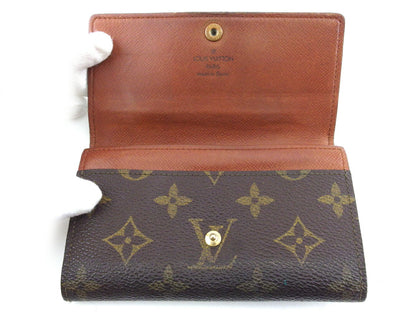 LOUIS VUITTON Bifold Wallet M61735 Brown beige gold Porto Monezup