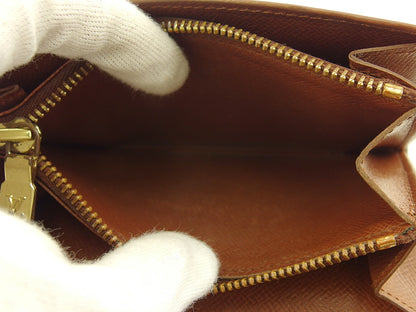 LOUIS VUITTON Bifold Wallet M61735 Brown beige gold Porto Monezup