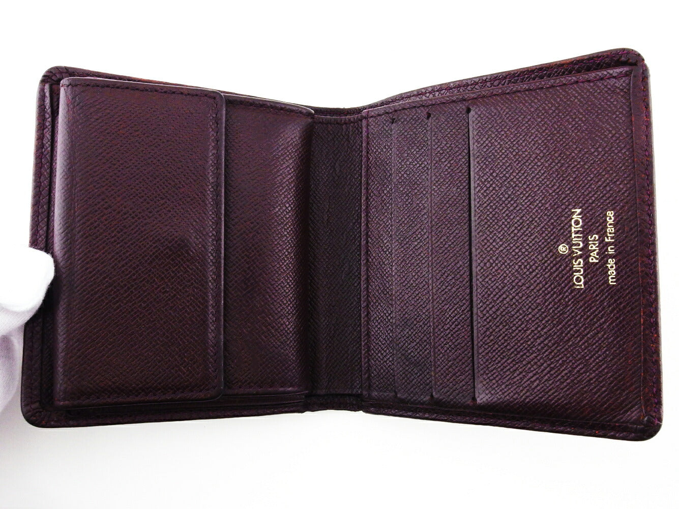 LOUIS VUITTON Bifold Wallet M30456 Purple brown Porte Billets3Cartes Crdit