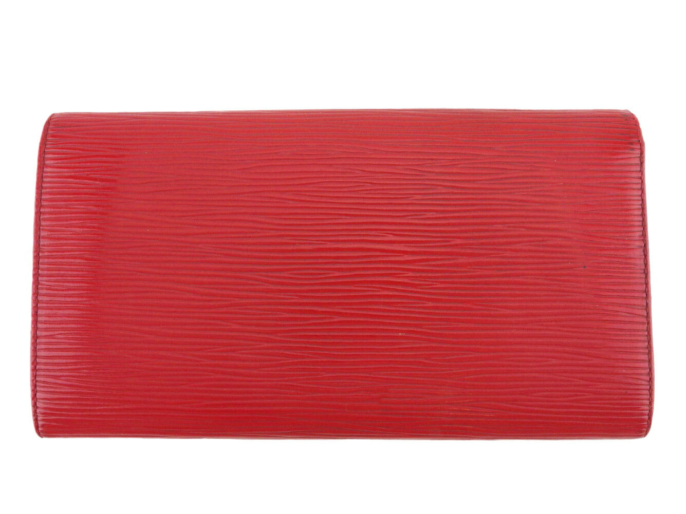 LOUIS VUITTON Long Wallet Purse M63577 Red gold Pochette Porto MonÃ©credi
