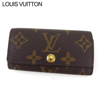 LOUIS VUITTON Key case Key holder M62631 Brown beige gold Multicles4