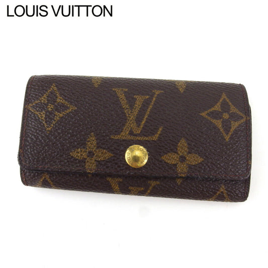 LOUIS VUITTON Key case Key holder M62631 Brown beige gold Multicles4